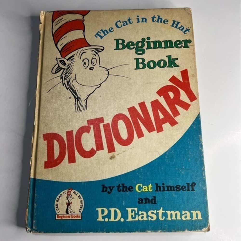 Vintage Classic Dr. Seuss The Cat in the Hat Beginner Book Dictionary 1964